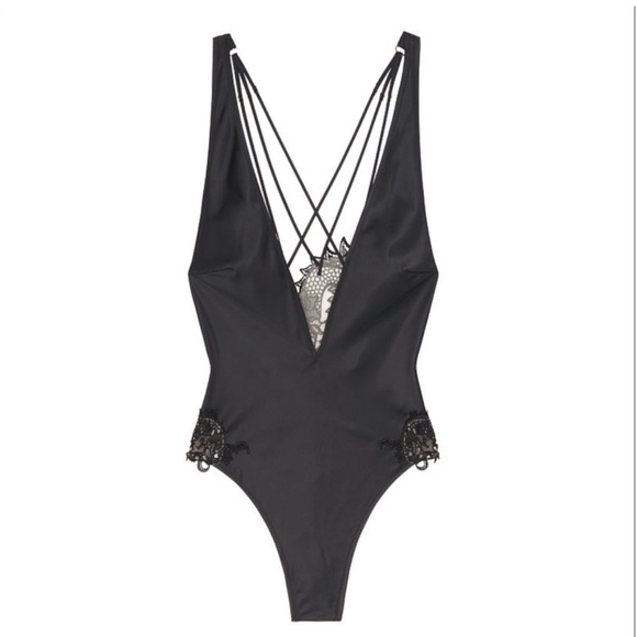 Victoria's Secret Other - Victoria’s Secret Dragon print plunge thong body suit NWT size Medium